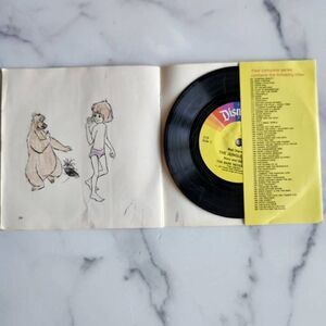 Walt Disney The jungle Book 24 page read along record vinyl #319 vintage